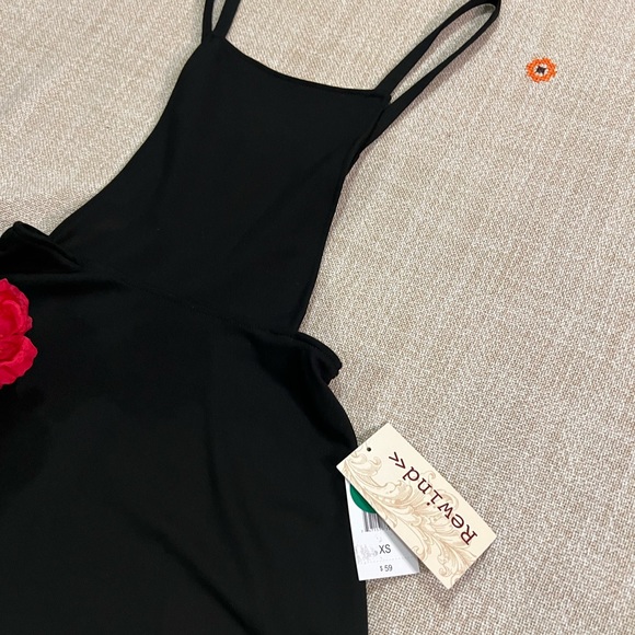 Womens Rewind Size XS Black Spaghetti Strap Dress New With Tags - Picture 2 of 9